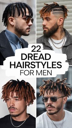 Explore these 22 cool dread hairstyles for men that are setting trends in 2024! Whether you're into clean fade dreads, bold color combos, or classic styles with a modern twist, this collection has it all. From professional looks to street-style vibes, these dreadlock hairstyles are perfect for any occasion. Upgrade your look with these edgy men's dread styles and stay ahead of the style game this year! 🙌💥 Men’s Dreadlock Hairstyles, Curly Locs Men, Mens Locs Hairstyles, Fade Dreads, Locs Hairstyles Men, Male Loc Styles, Men Dread Styles