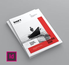 a magazine cover with a boat in the water and an ad for shift on it