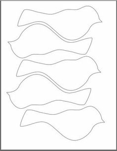 a paper cut out of three wavy shapes