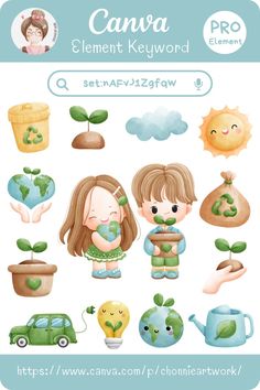 an image of some cartoon characters with plants