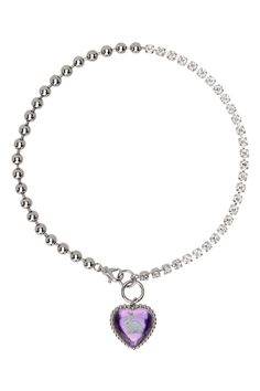 SSENSE Exclusive Silver & Purple Bunny Bff Necklace by Safsafu on Sale Necklace Png, Purple Bunny, Bff Necklaces, Expensive Jewelry Luxury, Purple Necklace, Ball Chain Necklace, Neck Chain, Expensive Jewelry, Silver Accessories