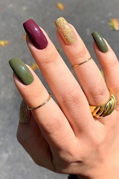 November Nails, Fall Gel Nails, Fall Acrylic Nails, Thanksgiving Nails, Fall Nail Designs, Fancy Nails, Chic Nails