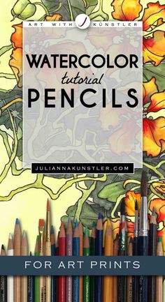 an image of watercolor pencils with the title for art prints