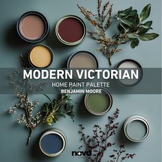 Moody 1920s Home, Victorian Colors Palette Interiors, Modern Victorian Colour Palette, Victorian Color Pallete, Victorian House Paint Colors, Mcm Meets Victorian, Moody Green Home Office, Toadstool Teal Valspar, 1860s Home Interior Design