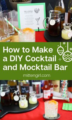 how to make a diy cocktail and cocktail bar