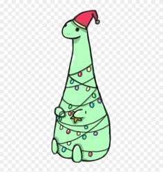 a green dinosaur with a christmas tree on its back