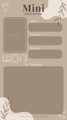 Caramel Mini Book Review Template | Instagram Templates Story by Lucostora Media Template For Book Review, Good Notes Book Review, Book Review Instagram Story Template, Cute Book Review Template, Best Books Of 2023 Template, Bookstagram Template Instagram, Review Book Template, Book Review Background