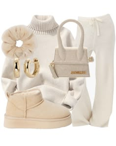 Ugg Boots Aesthetic Outfits, Comfy Cozy Outfit, White Uggs Outfit, Uggs Style Outfit, Ugg Outfits Winter, Ugg Platform Outfit, White Uggs Boots, Winter Cozy Outfits, Polyvore Outfits Fall