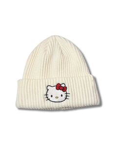 Stay warm and adorable this winter with Mabel Love Co's Hello Kitty Beanie. This cute and cozy beanie features the beloved Hello Kitty design, making it a perfect accessory for fans of all ages. Crafted from high-quality, soft materials, this beanie ensures comfort and warmth during chilly days. The playful design adds a fun touch to your winter wardrobe, making it a great choice for casual outings, winter activities, or simply staying warm at home. Whether you're a long-time Hello Kitty fan or Hello Kitty Beanie, Kitty Beanie, Cozy Beanie, Hello Kitty Design, Ring Bracelet Chain, Kids Beanies, Cozy Hat, Love And Co, Cross Jewelry