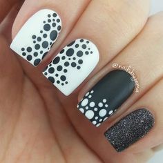 15 Polka Dot Nail Designs https://bellashoot.com or #beautyapp for beauty inspiration! Discover and share your nail design ideas on www.popmiss.com/nail-designs/ Colorful Nail, Nagel Tips, Polka Dot Nails