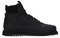 380754-01 Black Puma Suede, Black Synthetic Puma Sneakers, Mid-top Synthetic Puma Sneakers, Black Puma Sneakers Synthetic Material, Black Puma, All Black Everything, Sneakers Men Fashion, Boots Black