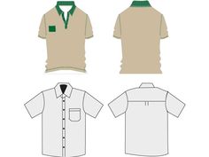 Shirt and polo t-shirt template T Shirt Vector, Fashion Design Template, Polo T Shirt