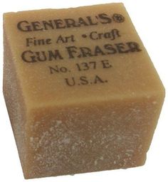 a bar of soap with the words general's fine art & craft gum eraser