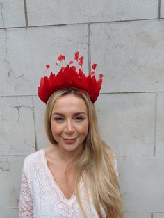 Featuring feathers and thin flexible headband. The feather section is wired and can be adjusted to fit. Perfect for weddings and special occasions Handmade in the UK. This is available in other colours in our shop and can be customised in other colours Feather Crown, January 2025, Red Feather, Turbans, Merry Christmas And Happy New Year, Hair Accessories Headbands, Ladies Day, Other Colors, Fascinator