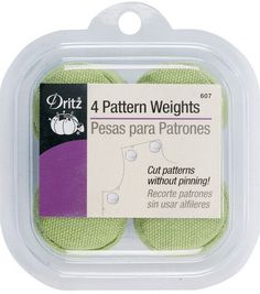 two pairs of green cotton pads for sewing