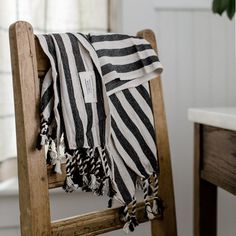 Turkish Hand Towel Natural Black Stripe Cotton Mini Scarf, Striped Beach Towel, Boho Picnic, Blanket Table, Beach Wrap, Lightweight Blanket, Peshtemal Towel, Hair Towel, Striped Towels