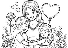 happy mother's day coloring pages 8 Marsi, Mothers Day Coloring Sheets, Tribute To Mom, Showing Love, Beautiful Love Pictures, Celebrate Mom, Elephant Art, Personalized Card