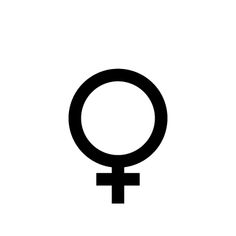 the female symbol on a white background