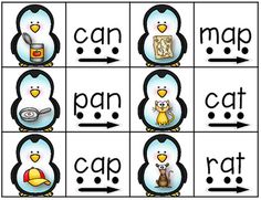 an image of penguin word family game