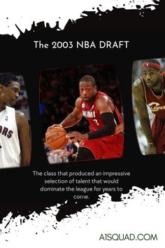 Chris Bosh looking over his shoulder, Dwyane Wade driving the basketball and Lebron James resting with hands on his knees. Lebron James Dwyane Wade, Kyle Korver, Chris Bosh, Nba Mvp, All Star Team, All Nba Teams, Nba Championships