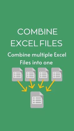 the text combine excel files and add multiple file types into one column with arrows pointing to them