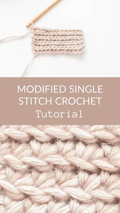 Modified Single Crochet Stitch Single Stitch Crochet, Single Crochet Tutorial, Crochet Single Crochet, Crochet Ornaments, Crochet Simple, Tutorial Crochet, Stitch Crochet, Single Crochet Stitch