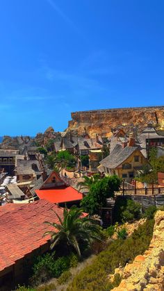 an old village on the edge of a cliff