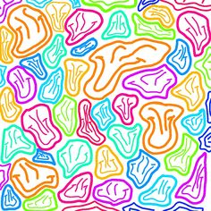 an image of a colorful pattern with many different colors on the bottom and one in the middle