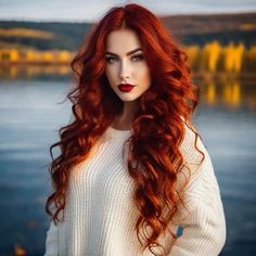 Beautiful Red Haired Woman Art, Poison Ivy Red Hair, Bright Red Hair Curly, Red Hair Black Eyebrows, Curly Dyed Red Hair, Wavy Red Hair, Redhead Hair Color, Red Hair Blue Eyes, Red Hair Inspiration