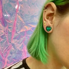 ⭐️ {*Welcome to PinkALIENbabe*}  Your one stop shop for Out of this World Accessories for Galactic Babes ⭐️🎀This is a listing for ONE PAIR of Ariel Turquoise Glitter Love Heart shaped double flared acrylic ear plugs in your choice of size. 👽💕 Sizes available: 2g 6mm, 0g 8mm, 00g 10mm, 1/2" 12mm🌈 Your new jewelry will come lovingly hand packaged in a decorative bag with a business card and possibly a sticker (only available in orders of two or more products) 🌙For more plugs, gauges, and tunn 2g Tunnels In Ear, 2g Ear Plugs, 6mm Gauges Ears, Green Heart Earrings For Valentine's Day Party, Green Heart Shaped Earrings For Parties, Green Heart Charm Earrings For Valentine's Day, Green Heart Earrings For Valentine's Day, 00 Gauges In Ear, Guaged Ears