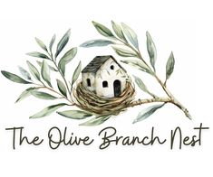 the olive branch nest logo with a bird's nest in it