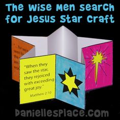 the wise men search for jesus star craft is featured in this book, which features an image of three folded cards