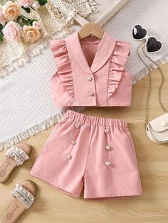 Kids Wear Girls, Collar Vest, Frocks For Girls