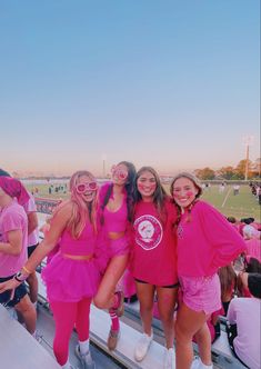 Pinkout Outfits Football, Pink Out Outfits Football Game, Field Day Outfits, Jersey Themed Football Game Outfit, Neon Football Game Outfit