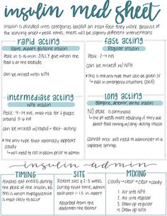 an info sheet with the words insin med sheet