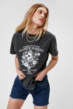 Paris Tee, Ribbed Knit Bodysuit, Printed Tshirt, Coffee Dates, T Shirt Flowers, Lace Cami Top, High Waisted Mom Jeans, Knit Bodysuit, Tops Online