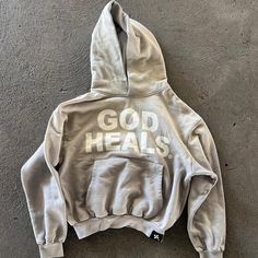 Full Sleeves God Heals Hoodie — My 3D Hoodie Mens Hoodie Outfit Streetwear, Oversized Hoodie Men, God Heals, Printed Hoodies, Tops Men, Loose Hoodie, Y2k Tops, Outfit Vintage, Custom Nike