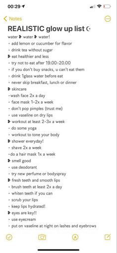 Glow Up List, Vie Motivation, Body Workout Plan, Healthy Lifestyle Inspiration, Body Care Routine