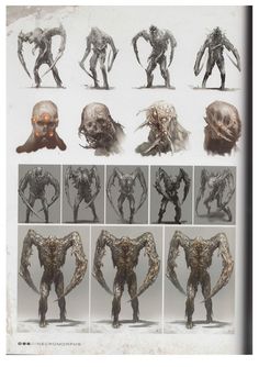 the concept art for alien hunter predator