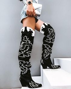 #ad Top Seller for Cowboy Fashion Western Pointy OTK Thigh High Boots Cape Robbin Kelsey-21, Fashion Women's Shoes Thigh Boot, Slouched Boots, Cowboy Style, Western Cowboy Boots, Womens Wedges, Kids Boots, Womens Shoes Wedges, Thigh High Boots, Tall Boots