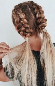 Braids Volleyball, Hairstyles For, Pigtail Braids, Fishtail Braid, Breakfast At Tiffany's, Cool Braid Hairstyles, Two Braids, Sopot