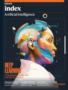 a magazine cover with an image of a man's head and brain on it