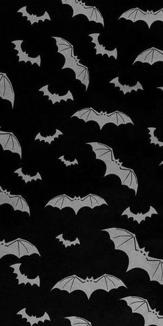 black and white photo of bats flying in the sky with dark clouds behind them at night