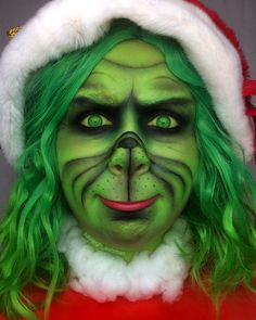 Grinch Face Painting, Grinch Makeup, Christmas Jello Shots, Grinch Face, Amazing Halloween Makeup, Christmas Grinch, Jello Shots, Special Effects