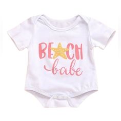 Darling Onesie That Is: Light And Comfy Perfect For A Beach Day Or Day At The Park Measurements: Size: 3-6 Month Length: 16" Bust: 10.75 Size: 6-9 Month Length: 16.5" Bust: 11" Horse Riding Shirt, Boutique Shirts, Riding Shirts, Day At The Park, Pink Activewear, Baby Beach, Funny Onesies, White Collared Shirt, Pointelle Sweater