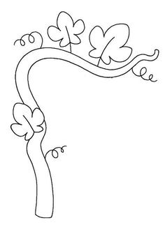 a line drawing of a tree with butterflies on it's branches and leaves in the middle