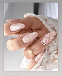 Bridal Nails Designs, Subtle Nails, Unicorn Nails, Bride Nails, Glam Nails, Sparkly Nails, Beach Nails, Bridal Nails, Elegant Nails