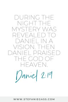 a quote from the book, daniel 2 19