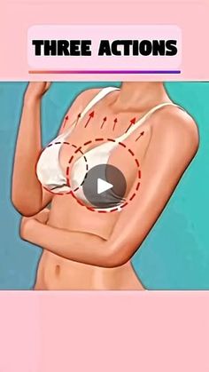 an animated image of a woman's breast with the words three actions