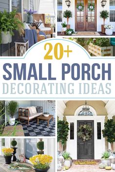 small porch decorating ideas with the title overlaying it's photo collage